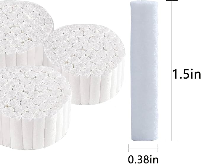 Dental Cotton Roll 3/8" x 1 1/2" - 2000 pcs