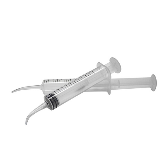 Irrigating Syringe with Curved Tips